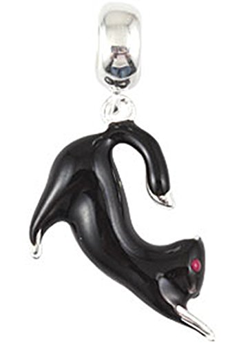Pandora Black Cat Enamel Dangle Charm image
