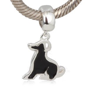 Pandora Black Enamel Dog Charm