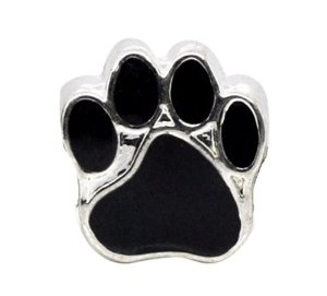 Pandora Black Enamel Paw Charm