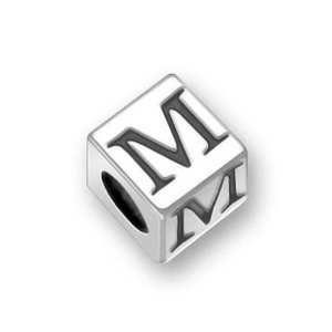 Pandora Block Letter M Alphabet Charm