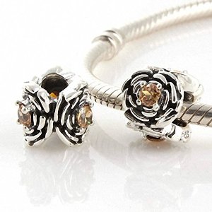 Pandora Blooming Rose Topaz Charm image