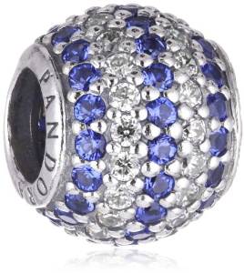 Pandora Blue And White Crystal Ball Charm