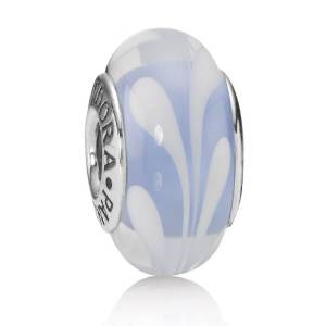 Pandora Blue And White Glass Charm