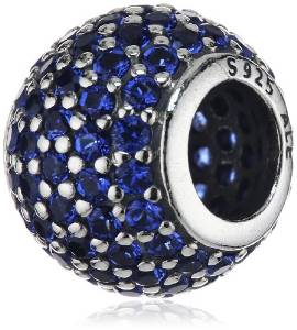 Pandora Blue Austrian Crystal Pave Cubic Zirconia Charm