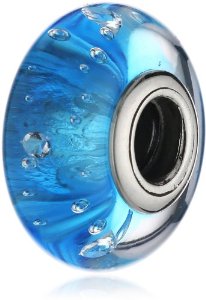 Pandora Blue CZ Fizzle Murano Charm