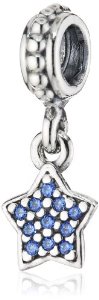 Pandora Blue CZ Star Dangle Charm