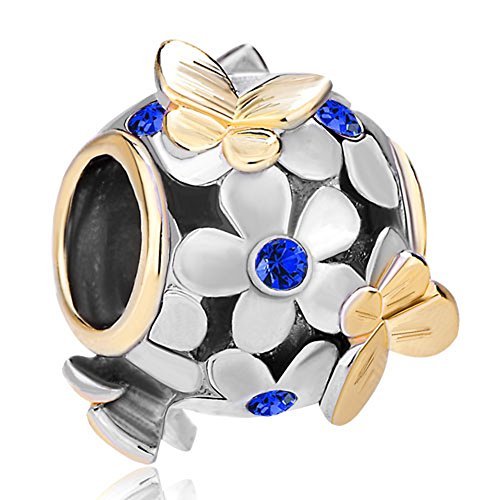 Pandora Blue Crystal Butterfly Crystal Charm image