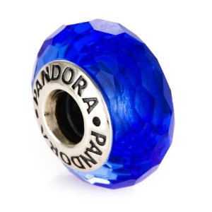 Pandora Blue Faceted Crystal Charm