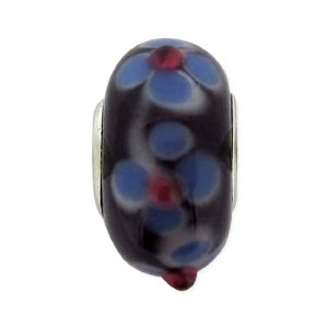 Pandora Blue Flowers Murano Glass Charm image