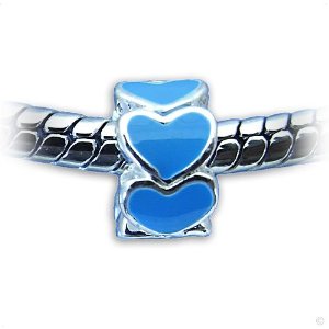 Pandora Blue Hearts Ring Charm image