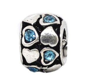 Pandora Blue Stones Heart Charm