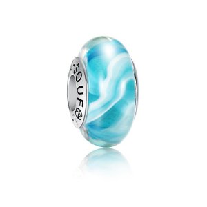 Pandora Blue Stripe Wave Photo Charm image