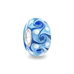 Pandora Blue Swirl Murano Glass Charm image