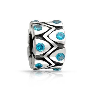 Pandora Blue Topaz CZ December Birthstone Charm image