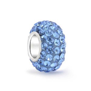 Pandora Blue Topaz Color Swarovski Crystal Charm