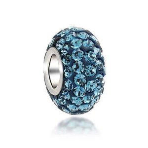 Pandora Blue Topaz Swarovski Crystal Charm image