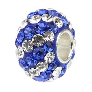 Pandora Blue White Swarovski Crystal Charm