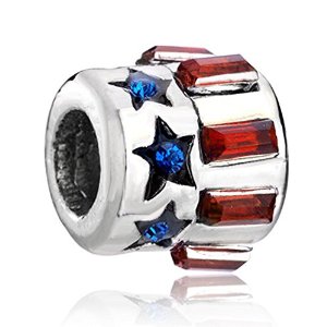 Pandora Bolt Blue Red Crystal Charm image