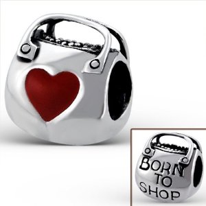 Pandora Born To Shop Purse Red Heart Charm image