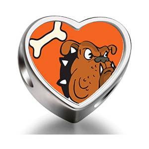 Pandora Boxer Dog And Bone Heart Photo Charm image