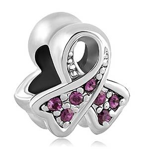 Pandora Breast Cancer Awareness Ribbon Glass Charm | Best Selling ...