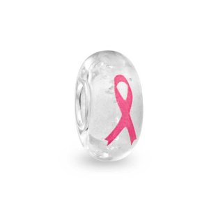 Pandora Breast Cancer Ribbon Murano Glass Charm