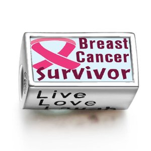 Pandora Breast Cancer Survivor Ribbon Charm image