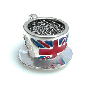 Pandora British Flag Tea Cup Charm image