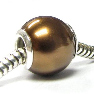 Pandora Bronze Seashell Pearl Charm image