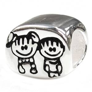 Pandora Brother And Sister Faces Charm