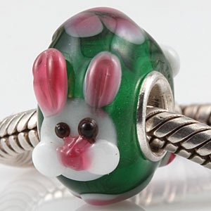 Pandora Bunny Rabbit Murano Glass Charm