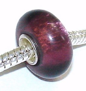 Pandora Burgundy Plum Glass Charm