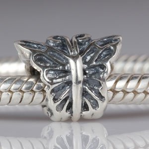 Pandora Butterfly Silver Bead Charm image