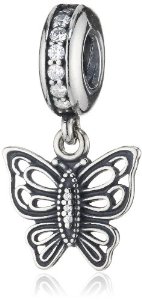 Pandora Butterfly Silver CZ Charm