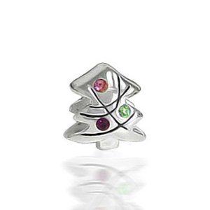 Pandora CZ Christmas Tree Holiday Charm