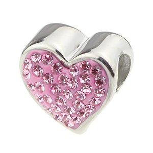 Pandora CZ Crystal Heart Pink Charm image