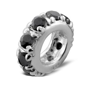 Pandora CZ Crystal Jet Black Ring Charm image
