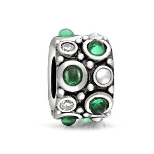 Pandora CZ Emerald May Birthstone Charm image