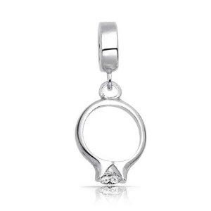 Pandora CZ Engagement Ring Dangle Charm image