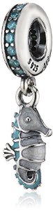 Pandora CZ Seahorse Silver Charm