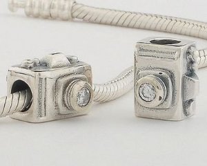 Pandora Camera Clear CZ Charm