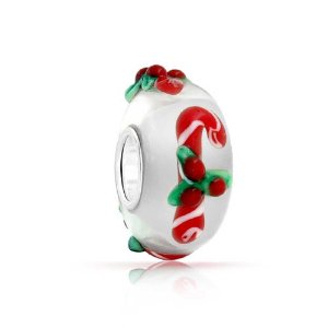 Pandora Candy Cane Murano Glass Charm image