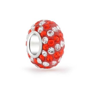 Pandora Candy Cane Striped Crystal Charm image