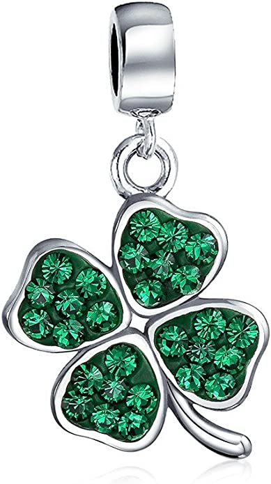 Pandora Celtic Clover Flower Crystal Charm image