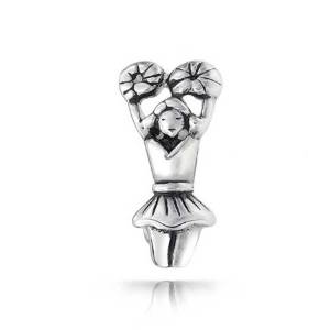 Pandora Cheerleader Girl With Pom Poms Charm