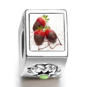 Pandora Chocolate Love August Birthstone Photo Flower Charm image