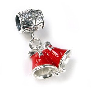 Pandora Christmas Jingle Bells Red Enamel Charm