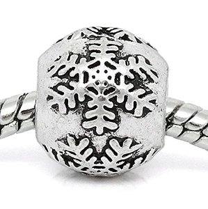 Pandora Christmas Snowflake Rounded Charm
