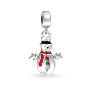 Pandora Christmas Snowman Dangle Charm image