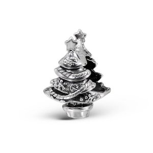 Pandora Christmas Tree Decorated Star Stand Charm image